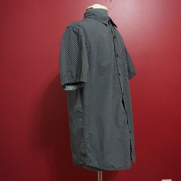short sleeve polka dot button up - Picture 2 of 3